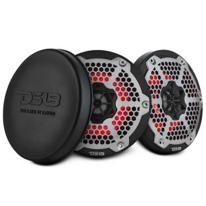 DS18 NXL-6MD/BK 6.5” Marine 2-Way Hybrid Speaker with RGB LED, Compression Driver and Neodymium Magnet | 250W RMS 4-Ohm