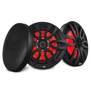 DS18 NXL-8/BK NXL 8" 2-Way Coaxial Marine Speaker with LED RGB Lights | 125W RMS 4-Ohm