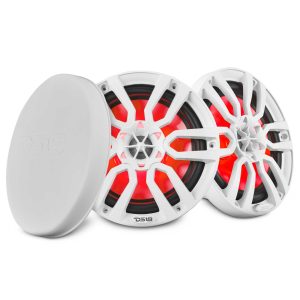 DS18 NXL-8 NXL 8" 2-Way Coaxial Marine Speaker with LED RGB Lights | 125W RMS 4-Ohm