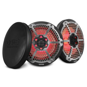DS18 NXL-8M/BK NXL 8" 2-Way Coaxial Marine Speaker With LED RGB Lights 125 Watts Rms 4-Ohm