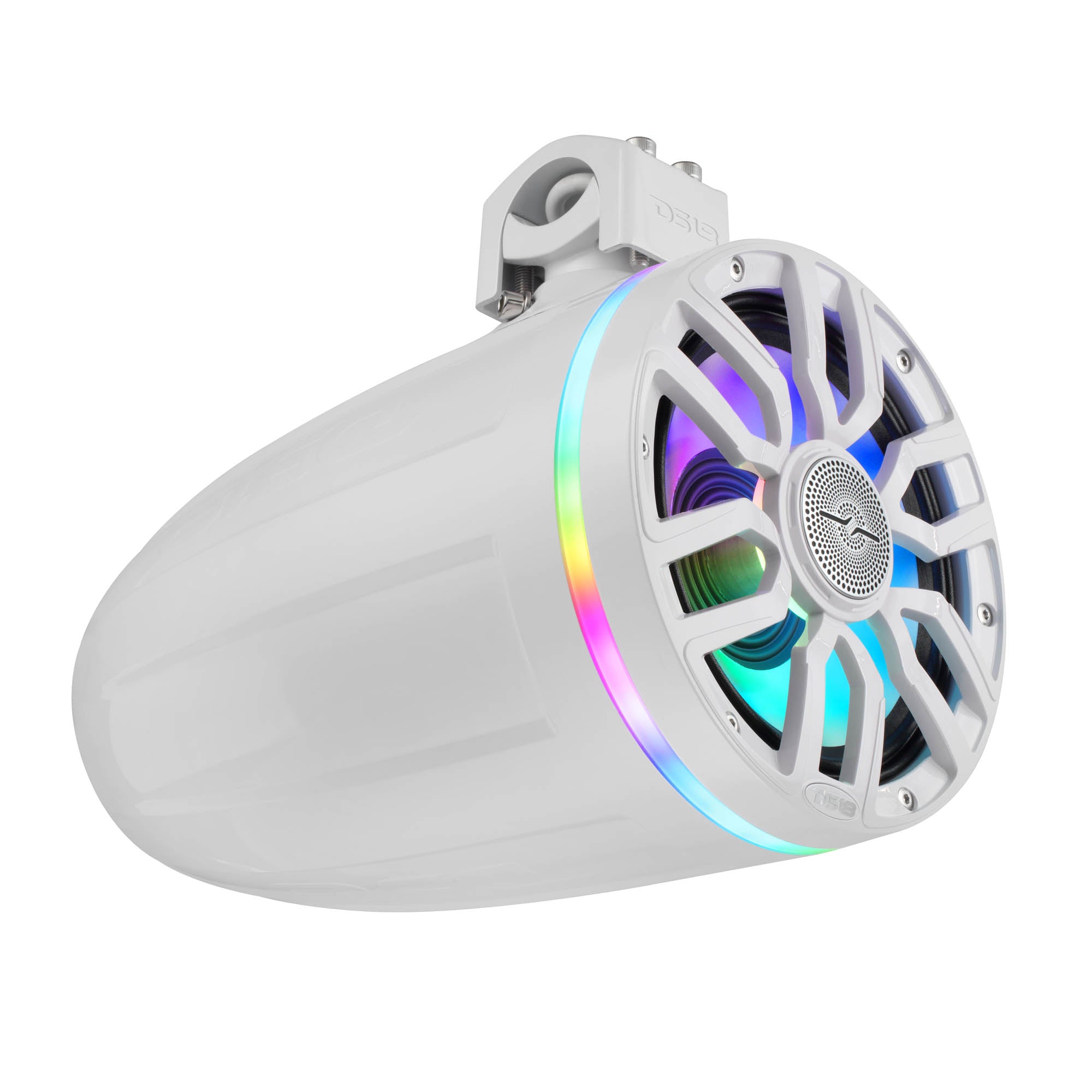 DS18 NXL-IQ8TPNEO/WH 8" NXL-iQ Marine Tower Speaker with Digital LED Lights, Neodymium Magnet, 1" Compression Driver, IP65 Rated, 350W RMS,…