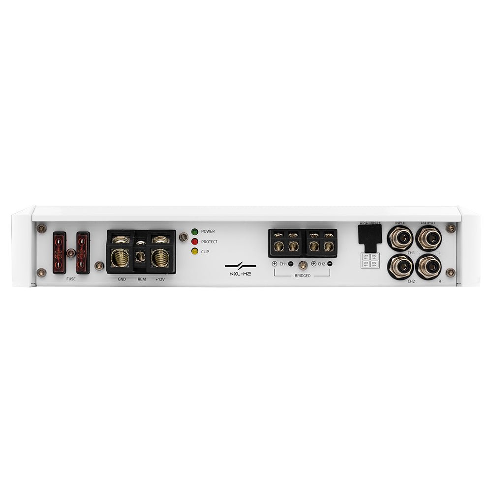 DS18 NXL-M2 NXL 2-Channel Full-Range Class D IPX5 Marine Amplifier | 2 x 250W RMS @ 4-Ohm