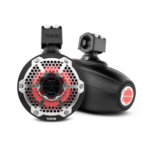 DS18 NXL-X6TPNEO/BK NXL 6.5" Neodymium Marine and Powersports Towers with Built-in Passive Radiator, 1" Driver and LED RGB Lights 150 Watts…
