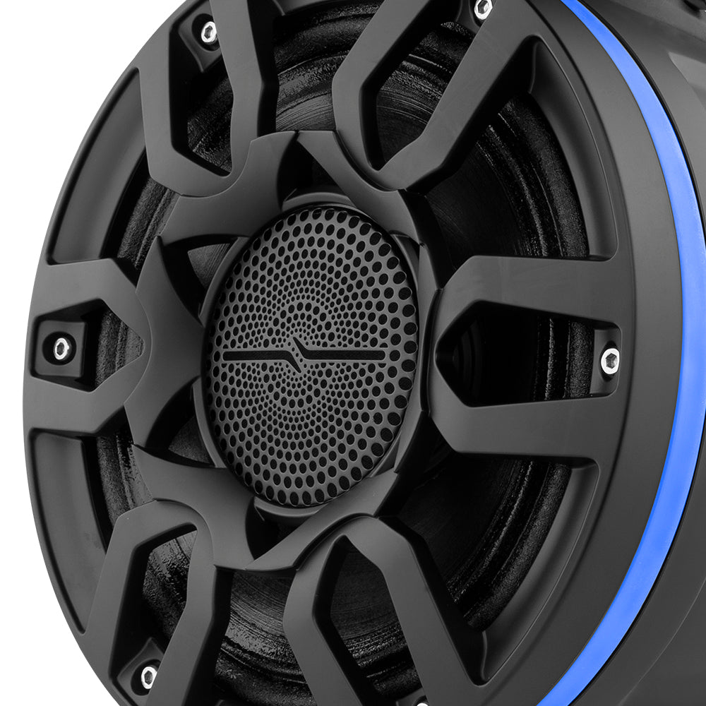 DS18 NXL-X8PRO/BK NXL 8" Compact Wakeboard Tower Speakers with Hybrid Mid-Range, Compression Driver Loudspeaker, RGB LED Lights, 500 Watts,…