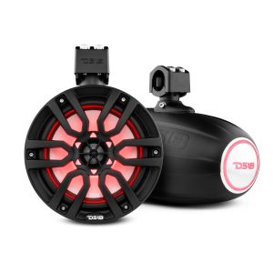 DS18 NXL-X8TP/BK NXL 8" Marine and Powersports Towers LED RGB Lights 125 Watts Rms