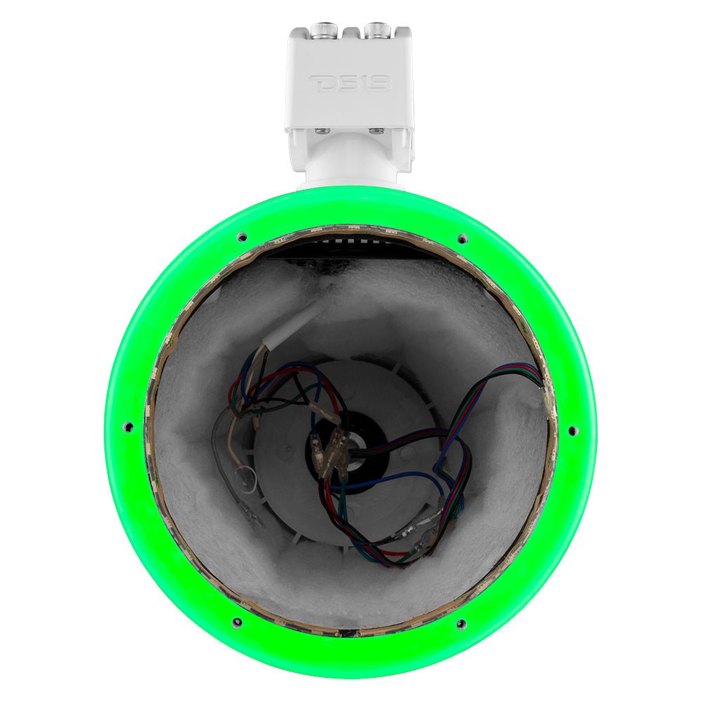 DS18 NXL-X8TP/WH.NS NXL 8" Marine and Powersports Empty Tower LED RGB Lights - White