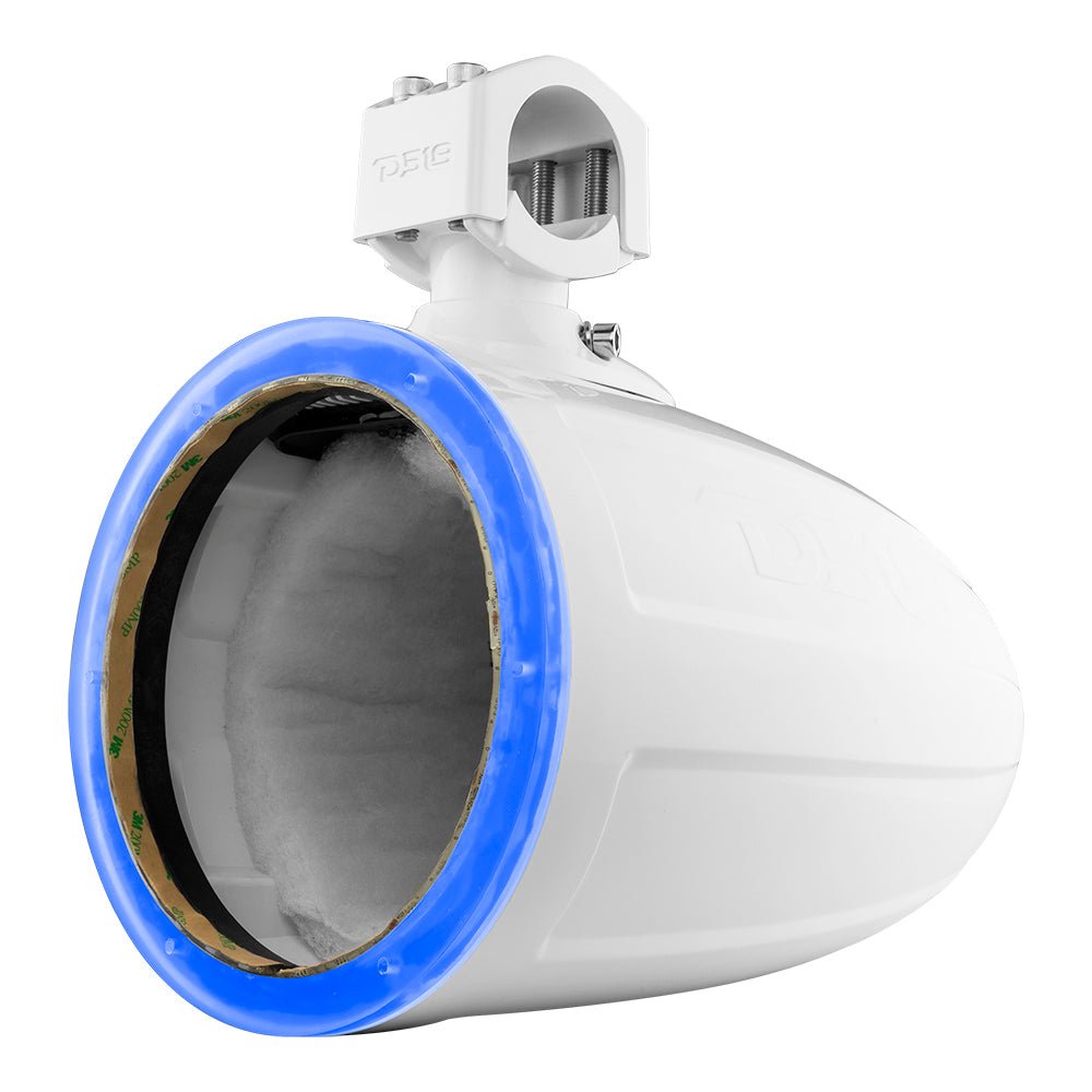 DS18 NXL-X8TP/WH.NS NXL 8" Marine and Powersports Empty Tower LED RGB Lights - White