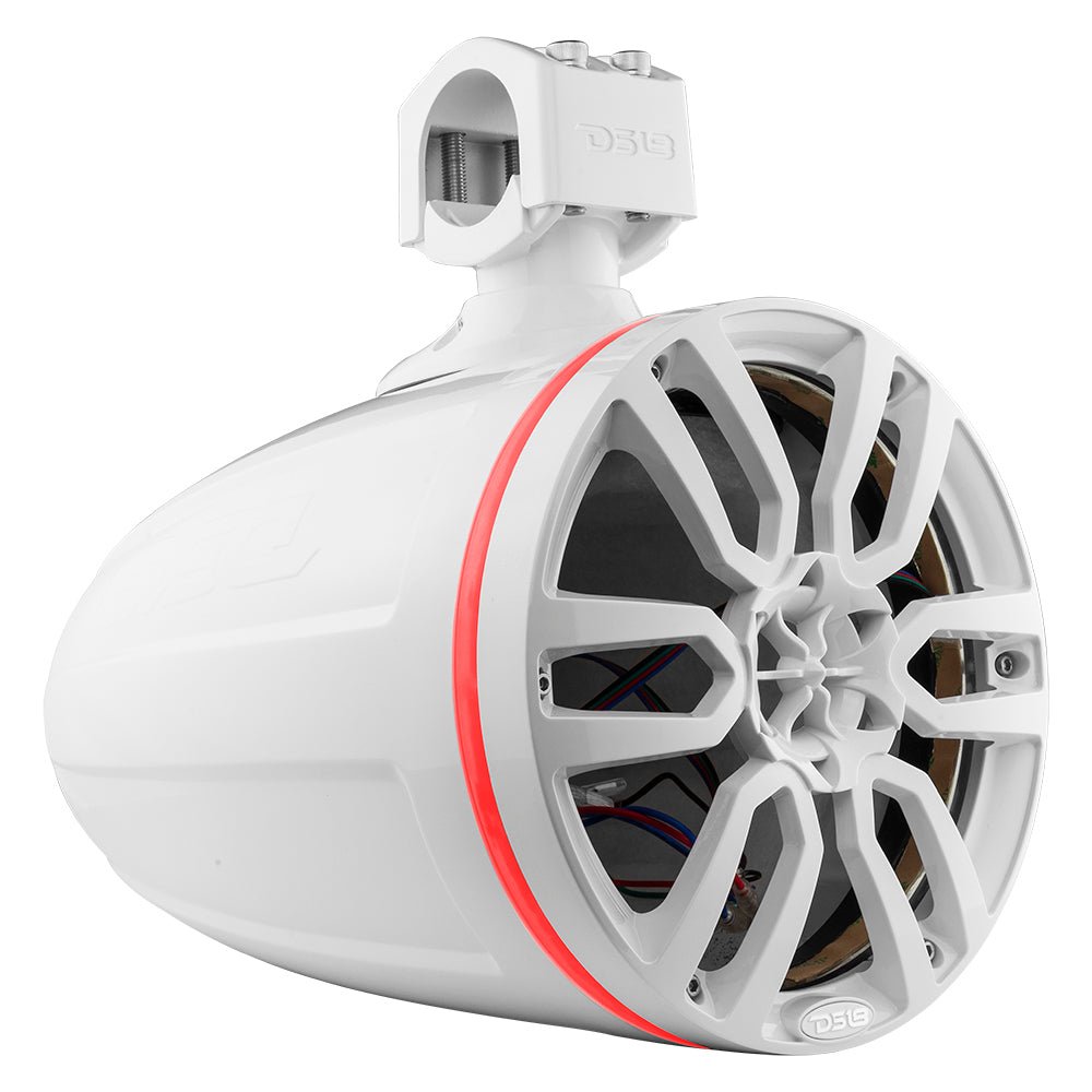 DS18 NXL-X8TP/WH.NS NXL 8" Marine and Powersports Empty Tower LED RGB Lights - White