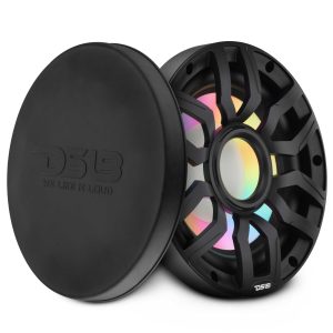 DS18 NXL-IQ10SUB/BK 10” Marine Subwoofer with Hybrid Magnet Motor, Removable Grille and Digital LED Lights - 500W RMS 4-Ohm