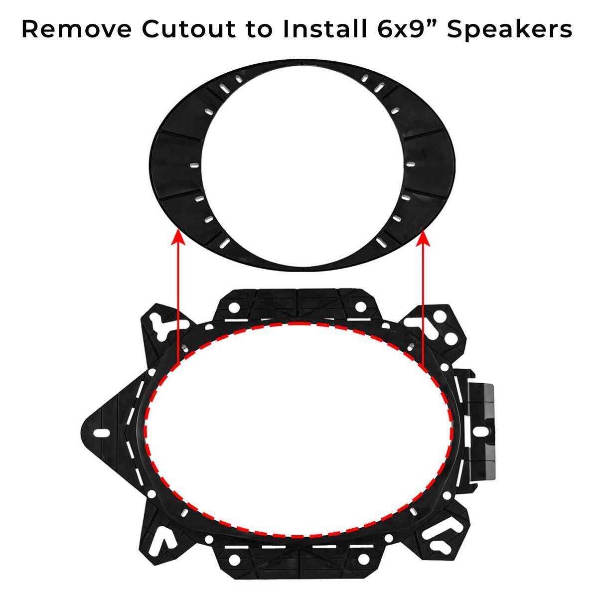 DS18 OEMADAPT6X9 Universal OEM Speaker Adapter for 6x9” or 6.5" Speakers