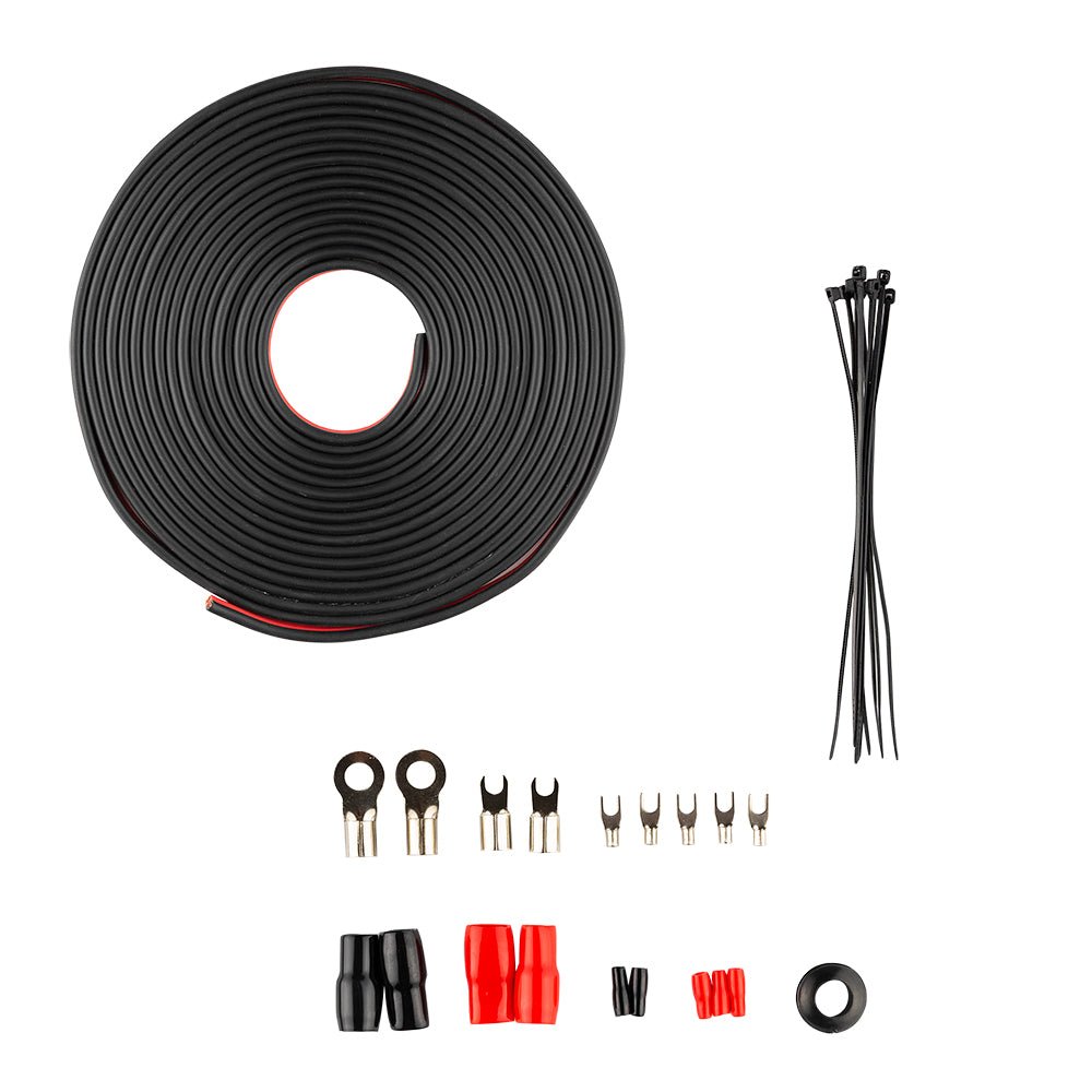 DS18 OFCKIT4 4-GA OFC 100% Copper Amplifier Installation Kit - RED