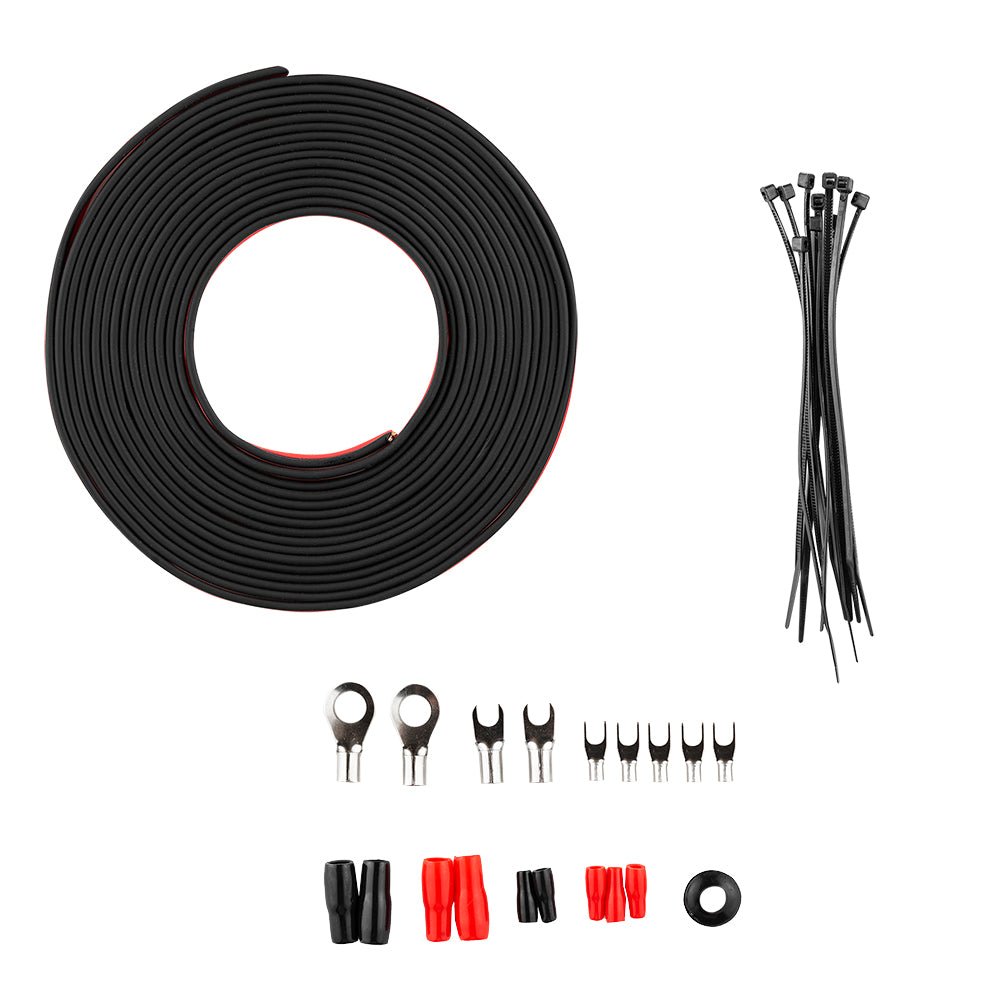 DS18 OFCKIT8 8-GA OFC 100% Copper Amplifier Installation Kit - RED