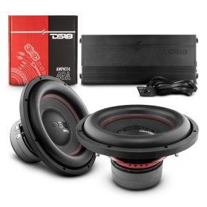 DS18 PKG-SUB2 Bass Bundle: Dual 12" Subwoofers with Monoblock Amplifier and Installation Kit