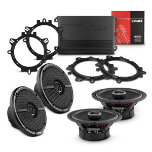 DS18 PKG-ZXI62 Car Audio Bundle: 6.5" Coaxial Speakers with OEM Speaker Adapters, Amplifier, and Installation Kit