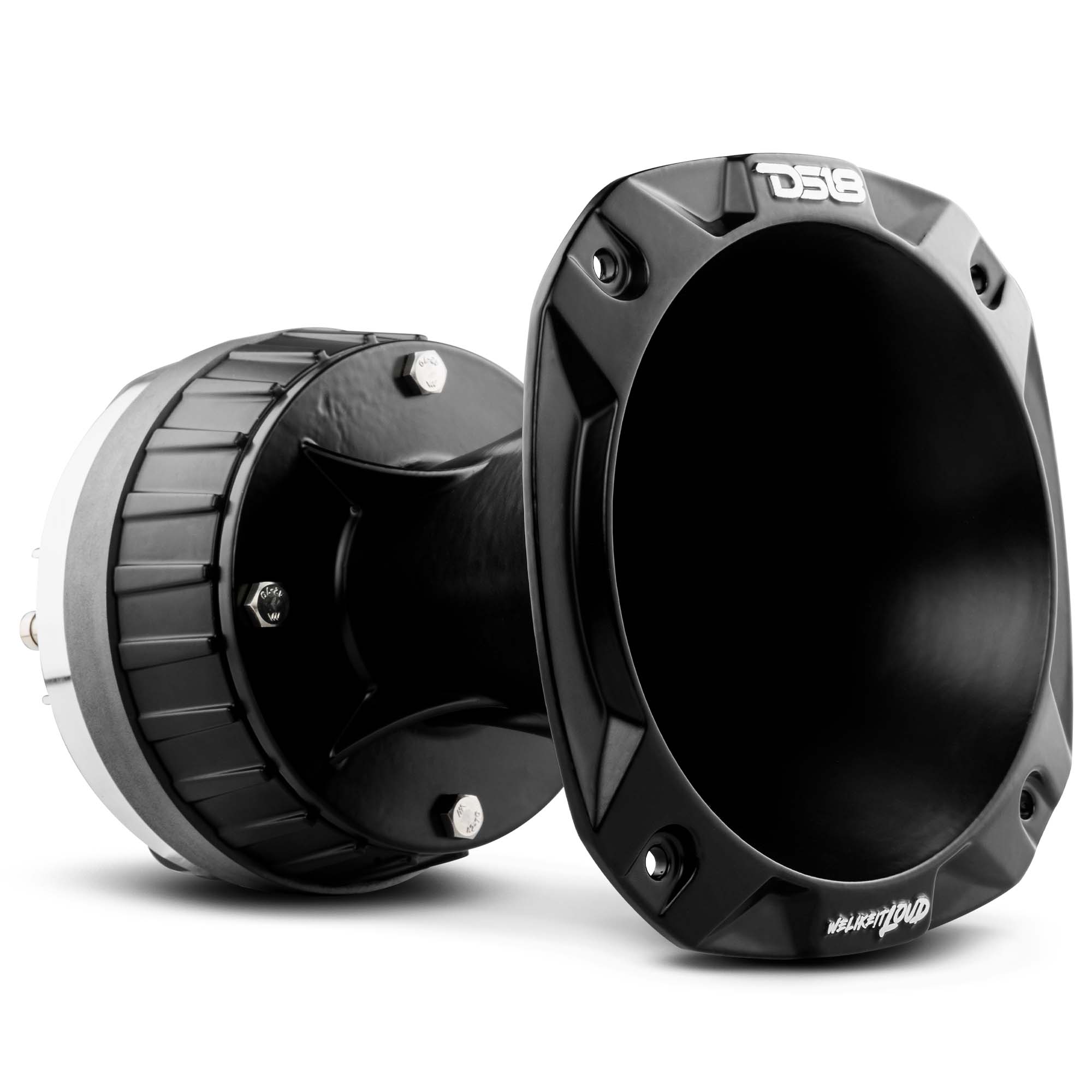 DS18 PRO-DKH1X 2" Driver with Spacer And Horn Kit 320 Watts 2" Titanium 8-Ohm Vc (PRO-D1+PRO-HA102/BK)