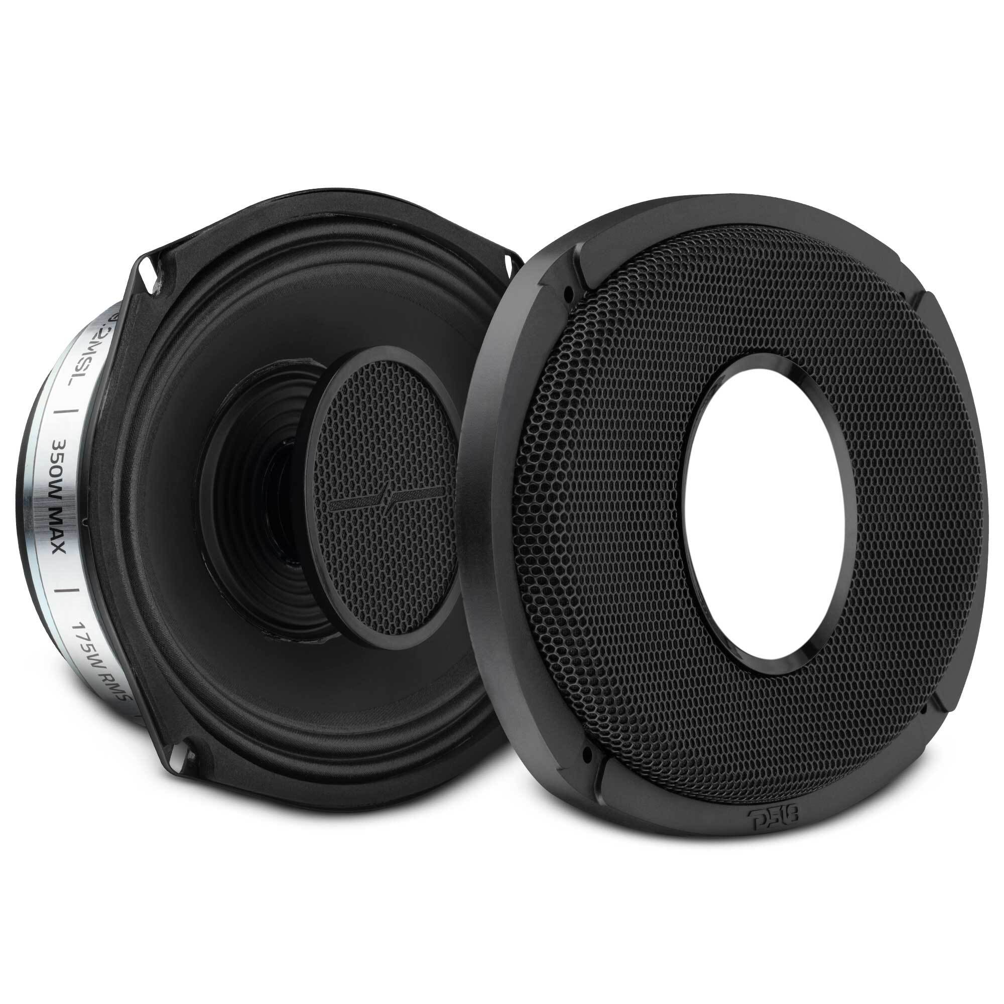 DS18 PRO-HY69.2MSL PRO 6x9” Hybrid Slim Loudspeaker with Water-Resistant Cone and Compression Driver Horn | 175W RMS 2-Ohm