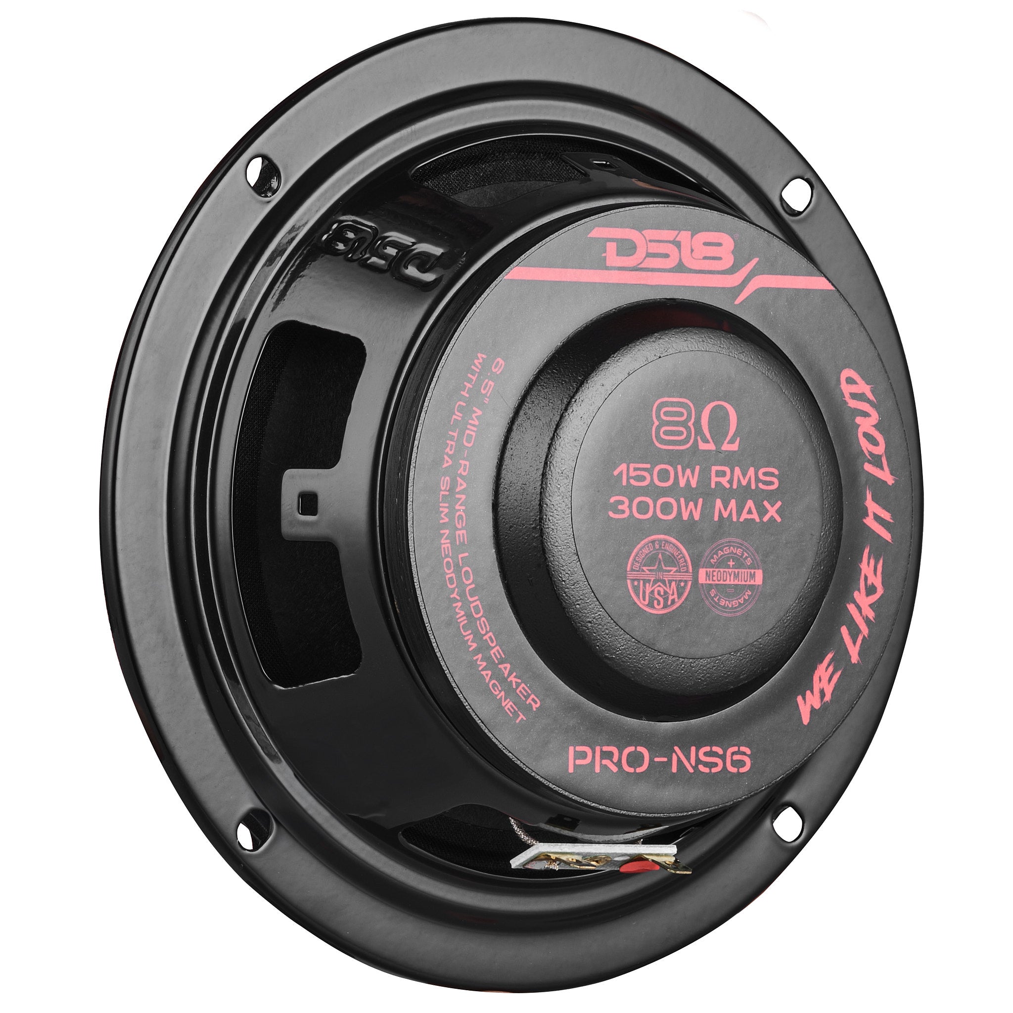 DS18 PRO-NS6 PRO 6.5" Shallow Neodymium Full-Range Loudspeaker 150 Watts Rms 8-Ohm