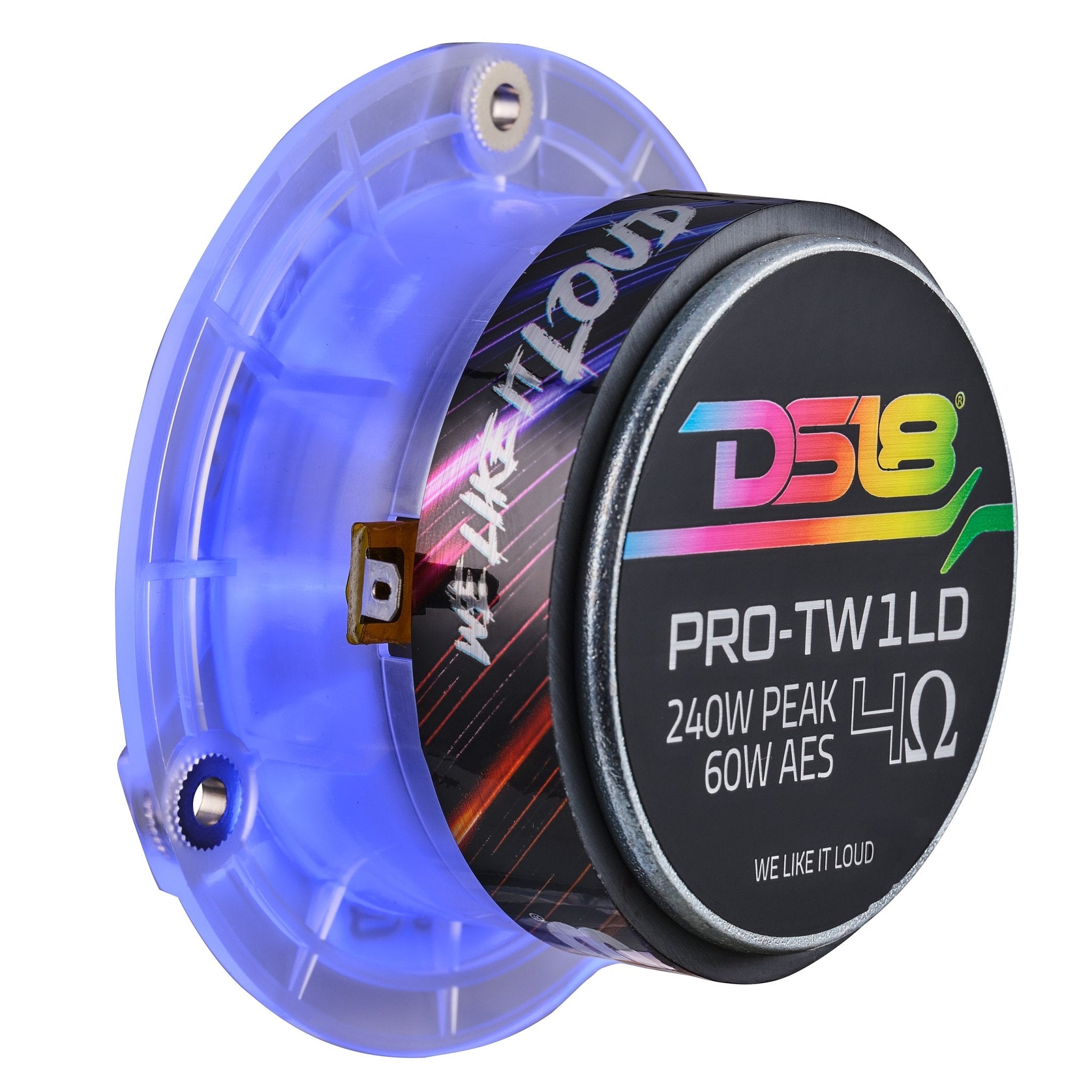DS18 PRO-TW1LD 3.8” Super Bullet Tweeter with 1” Aluminum Voice Coil & Digital LED Lights