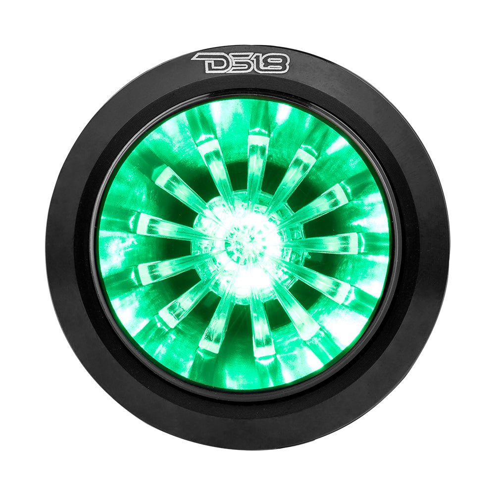 DS18 PRO-TW720L 1.6" Shallow High Compression Neodymium Super Bullet Tweeter 140 Watts 1" Polyether Ether Ketone 4-Ohm Vc With RGB LED Ligh…