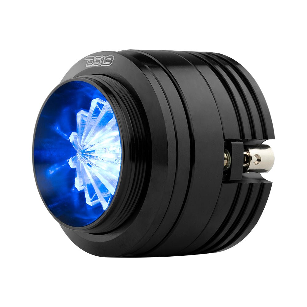 DS18 PRO-TW720L 1.6" Shallow High Compression Neodymium Super Bullet Tweeter 140 Watts 1" Polyether Ether Ketone 4-Ohm Vc With RGB LED Ligh…