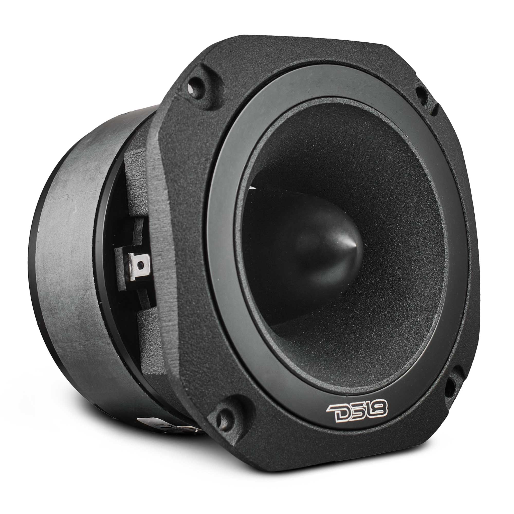 DS18 PRO-TW750C-4/BK 4” Super Bullet Tweeter with 1.5” Titanium Voice Coil and Oversized Ferrite Magnet 200 Watts 4-Ohm