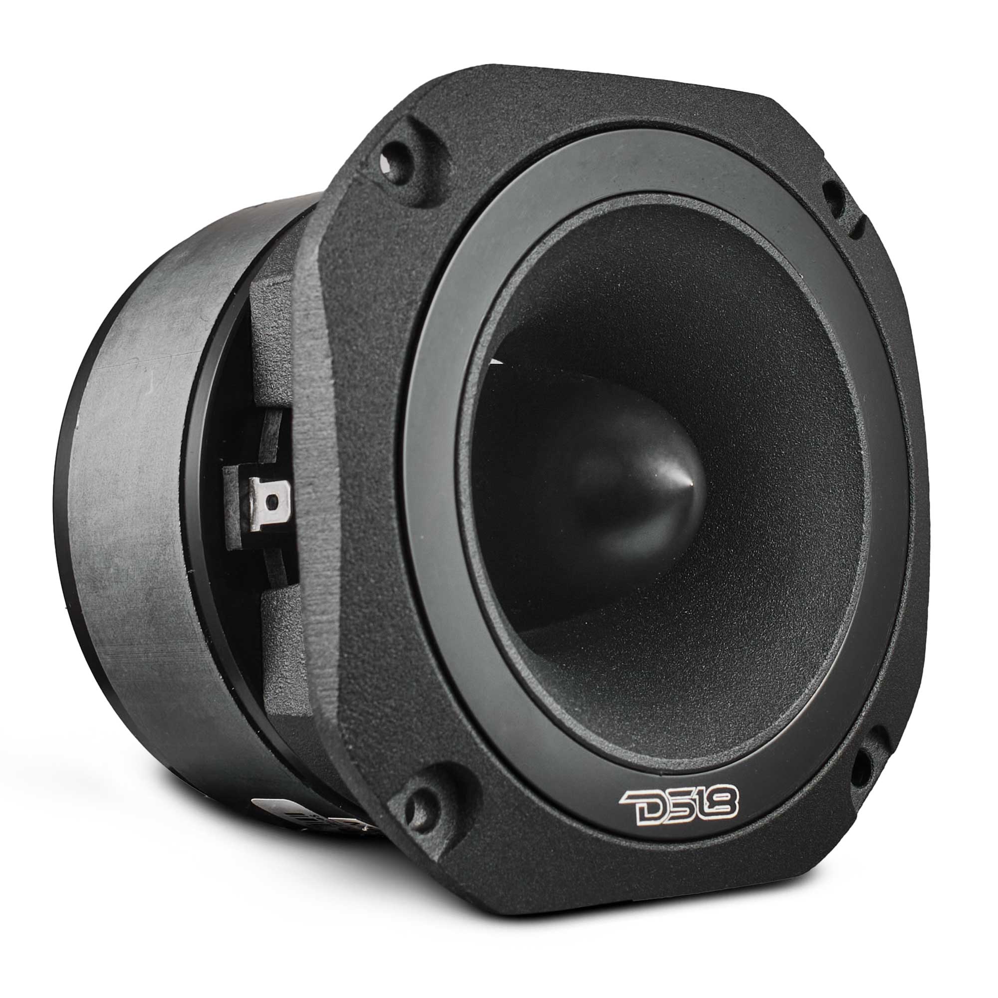 DS18 PRO-TW750C-8/SL 4" Super Bullet Tweeter with 1.5" Titanium Voice Coil and Oversized Ferrite Magnet 200 Watts 8-Ohm – Silver