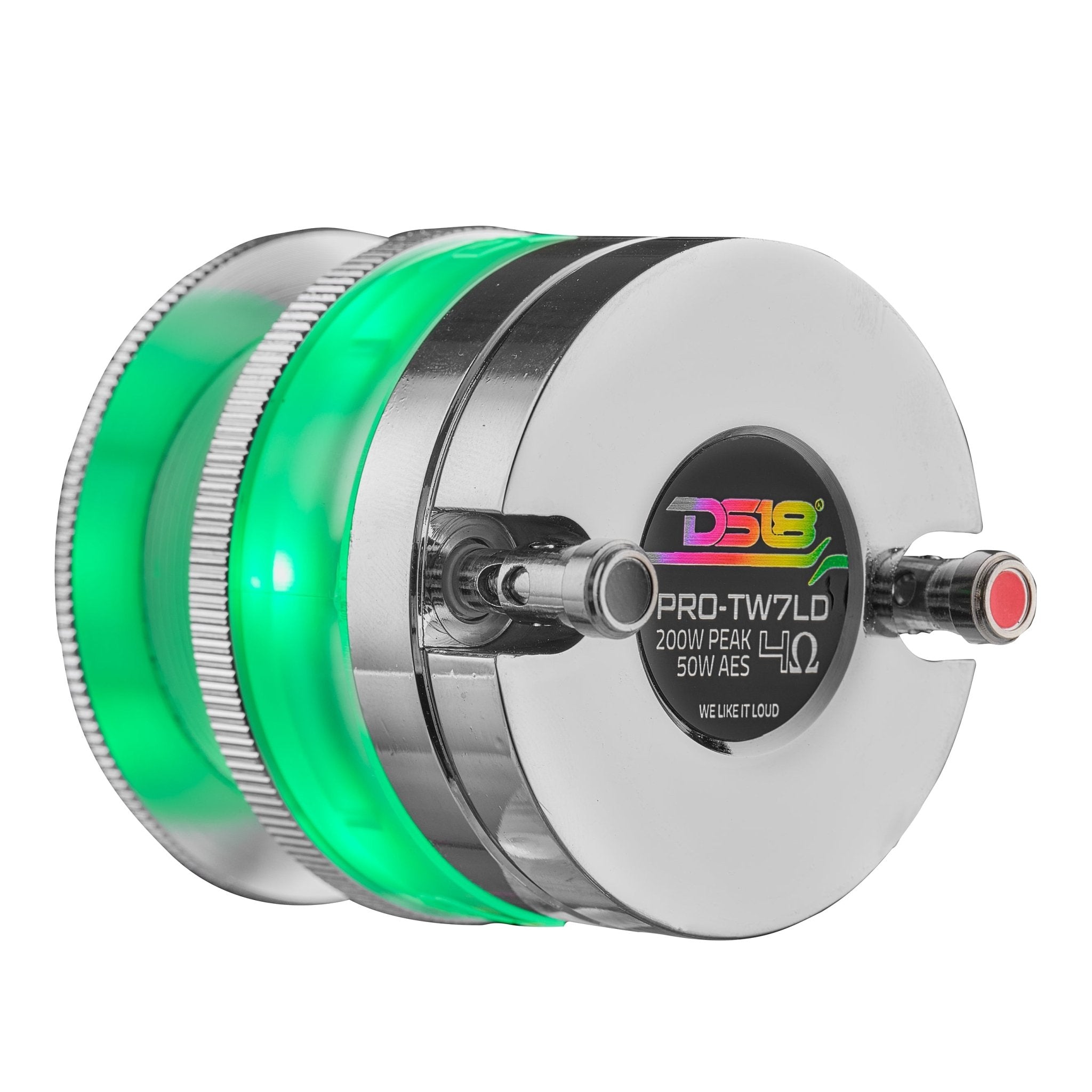 DS18 PRO-TW7LD 2.3" Neodymium Super Bullet Tweeter with 1" Aluminum Voice Coil & Digital LED Lights