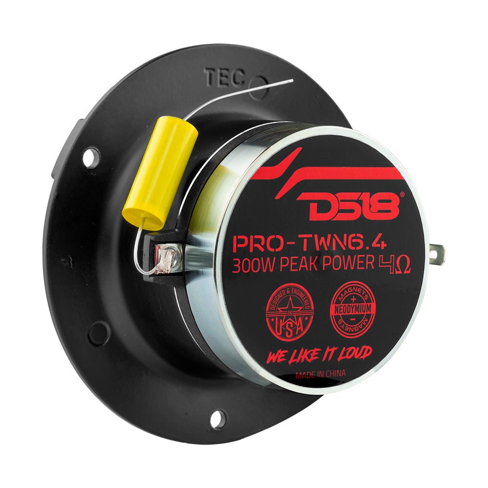 DS18 PRO-TWN6.4 4" High Compression Neodymium Tweeter | 150W RMS 1.25 " Polyimide 4-Ohm Vc