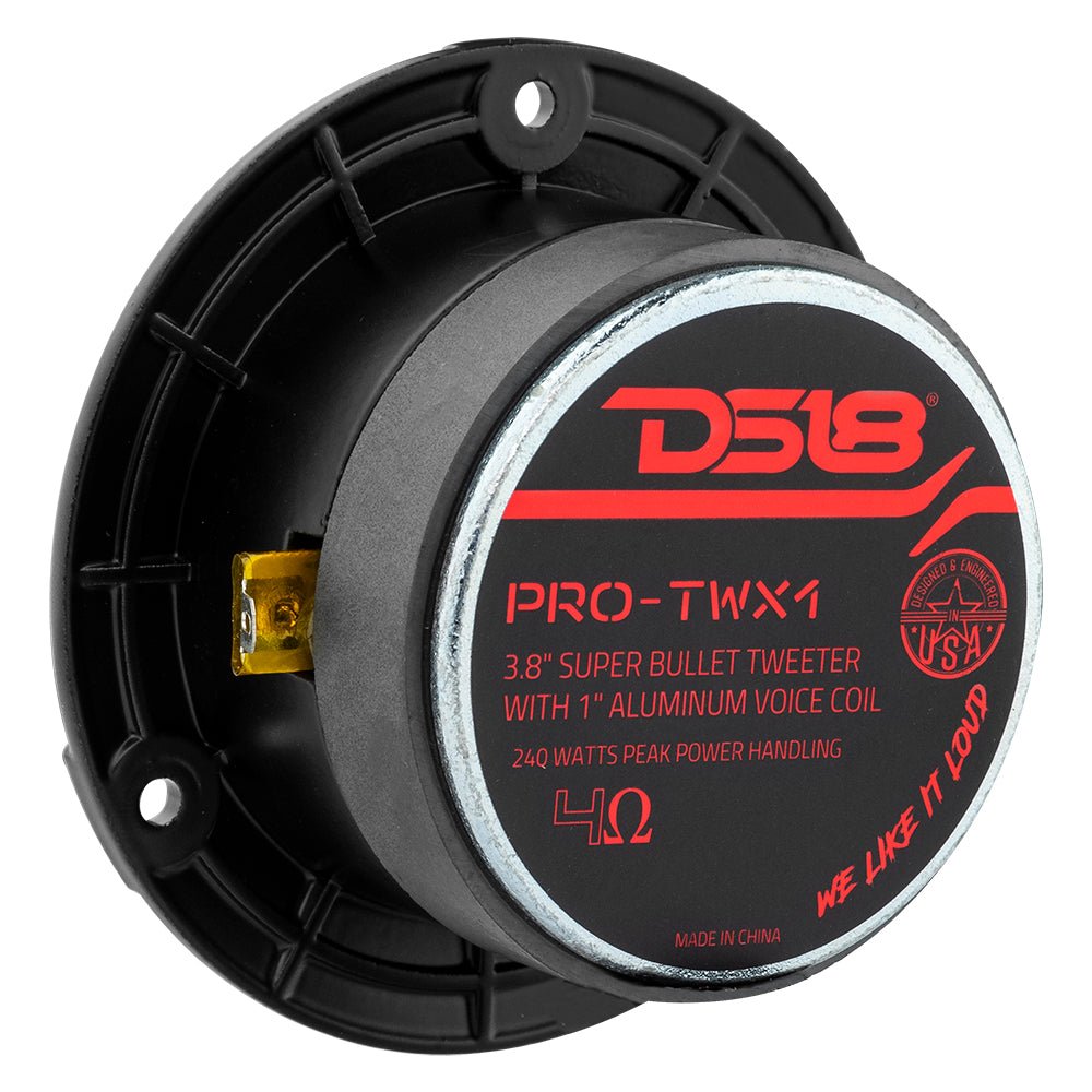 DS18 PRO-TWX1 3.8" Super Bullet Tweeter 120W RMS 1" Aluminum 4-Ohm Vc