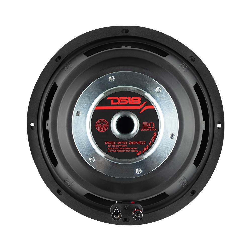 DS18 PRO-W10.2SNEO PRO 10" Neodymium Water Resistant Woofer 400 Watts Rms 2-Ohm SVC