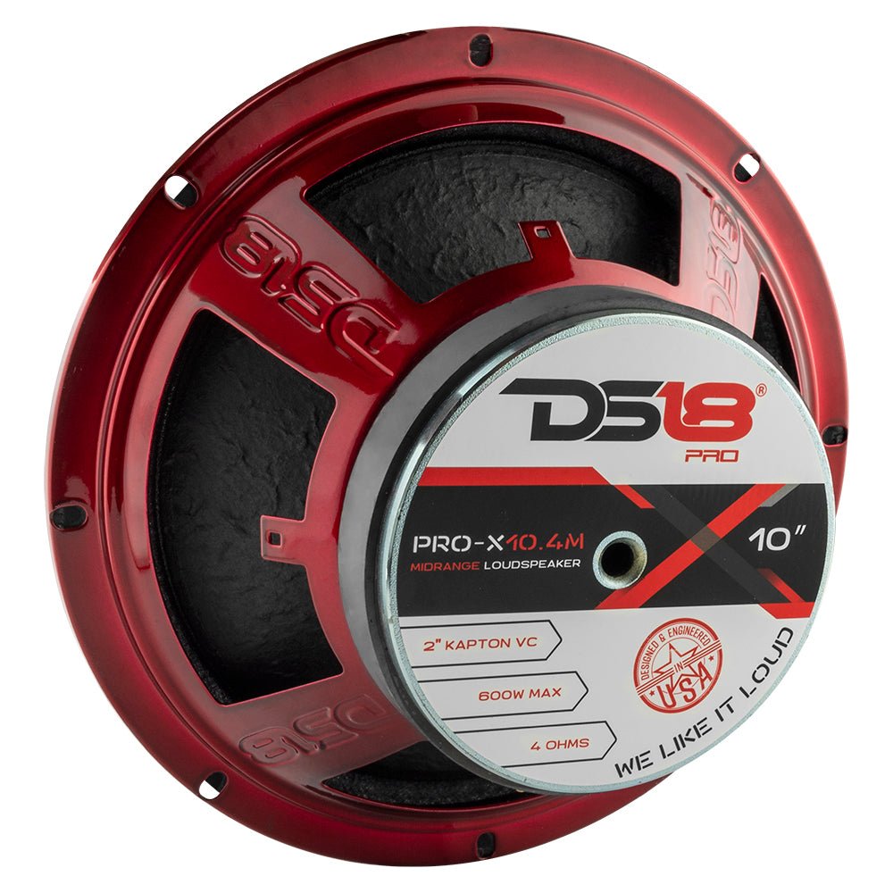 DS18 PRO-X10.4M PRO-X 10" Mid-Range Loudspeaker 300 Watts Rms 4-Ohm