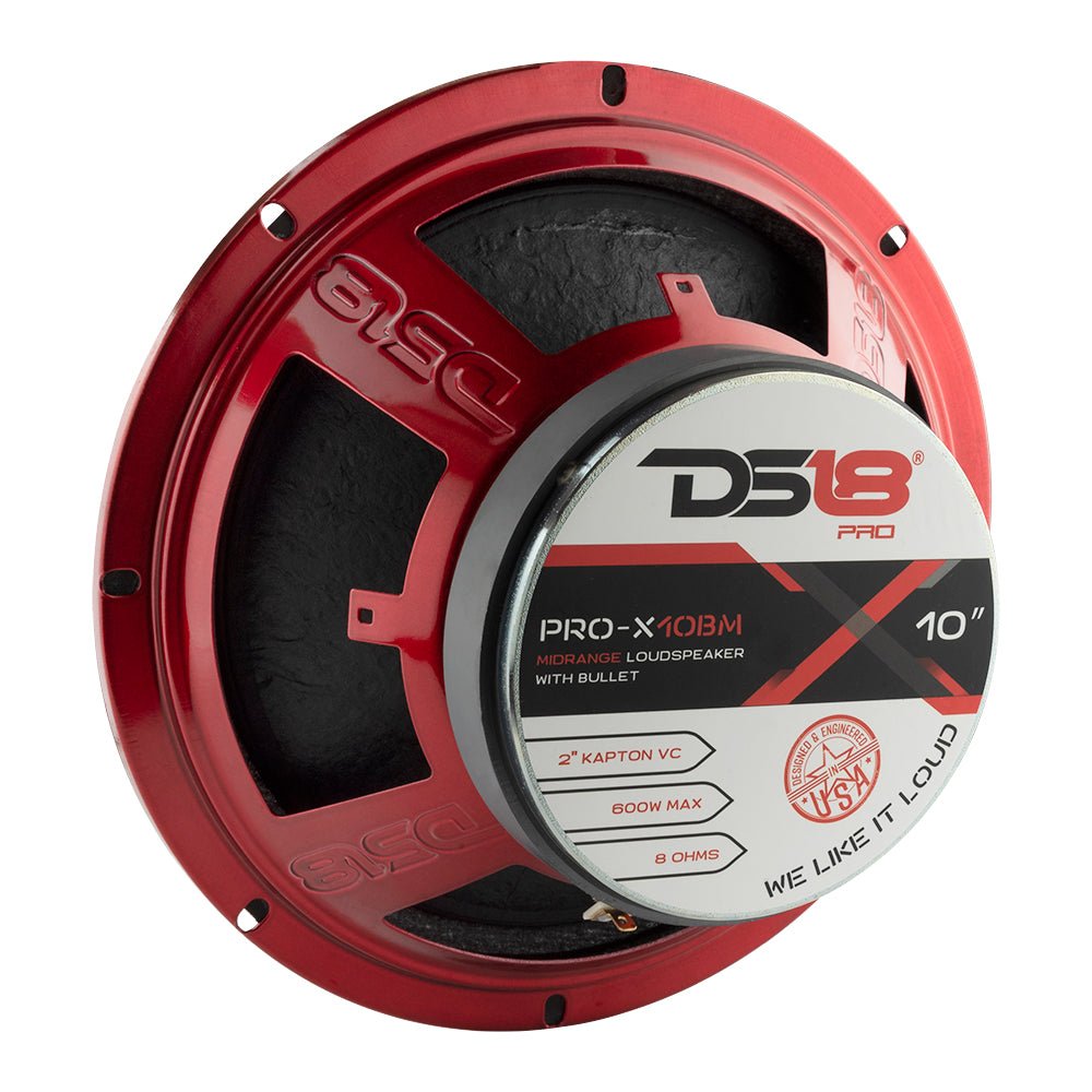 DS18 PRO-X10BM PRO-X 10" Mid-Range Bullet Loudspeaker | 300W RMS 8-Ohm