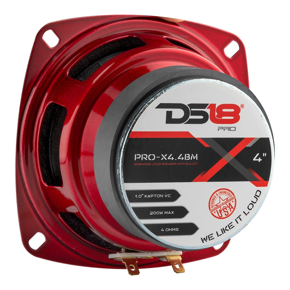 DS18 PRO-X4.4BM PRO-X 4" Mid-Range Loudspeaker with Bullet | 100W RMS 4-Ohm