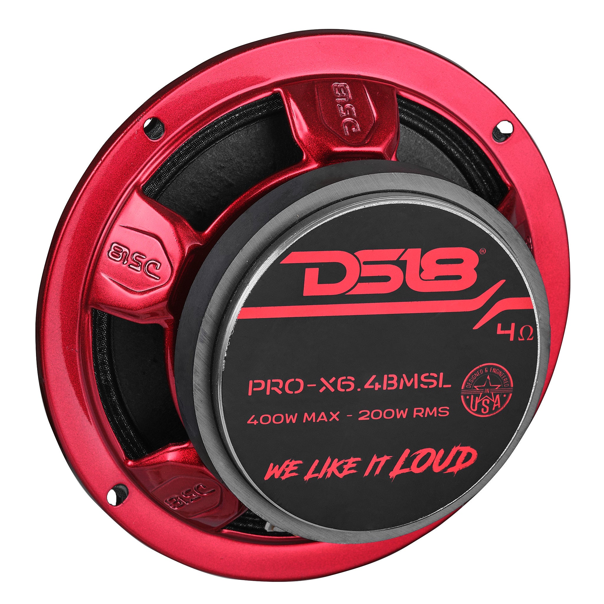 DS18 PRO-X6.4BMSL PRO-X 6.5" Shallow Mid-Range Bullet Loudspeaker | 200W RMS 4-Ohm