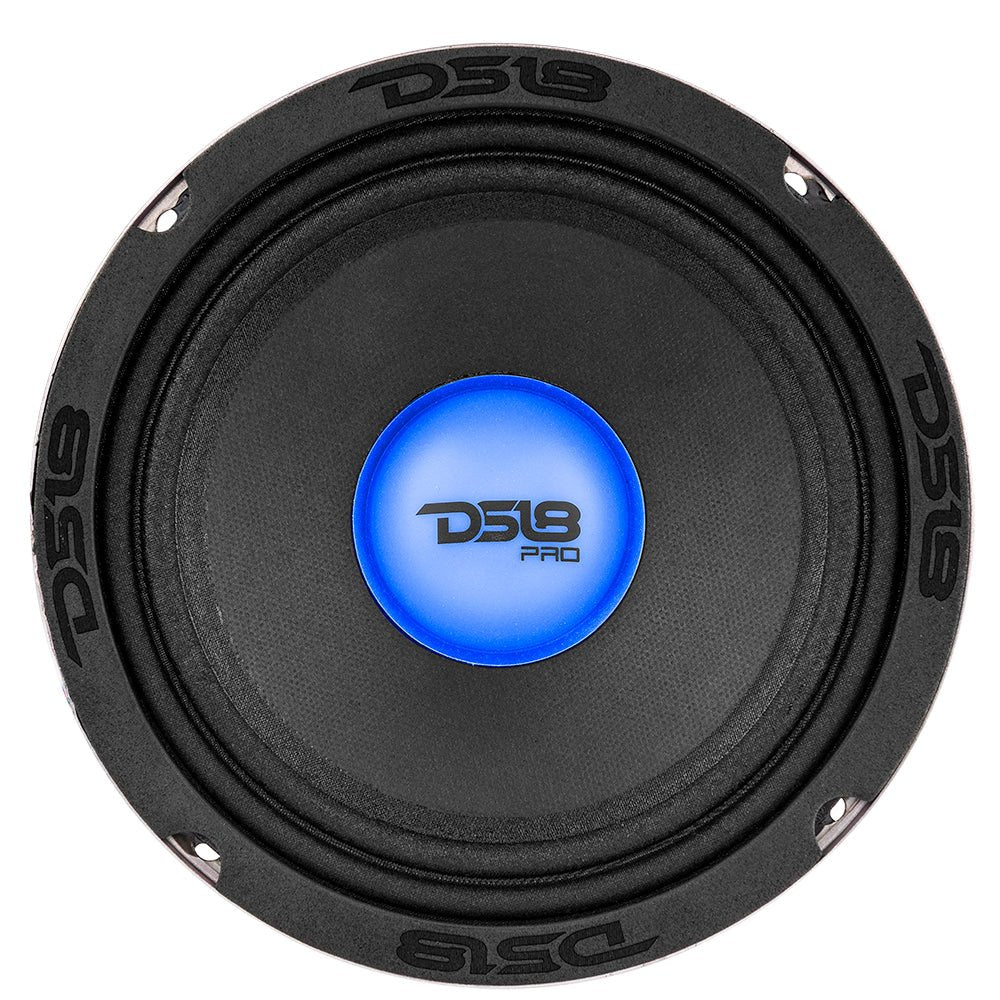 DS18 PRO-X6.4RGBCAP PRO-X 6.5" Mid-Range Loudspeaker with RGB Light Dust Cap 250 Watts Rms 4-Ohm