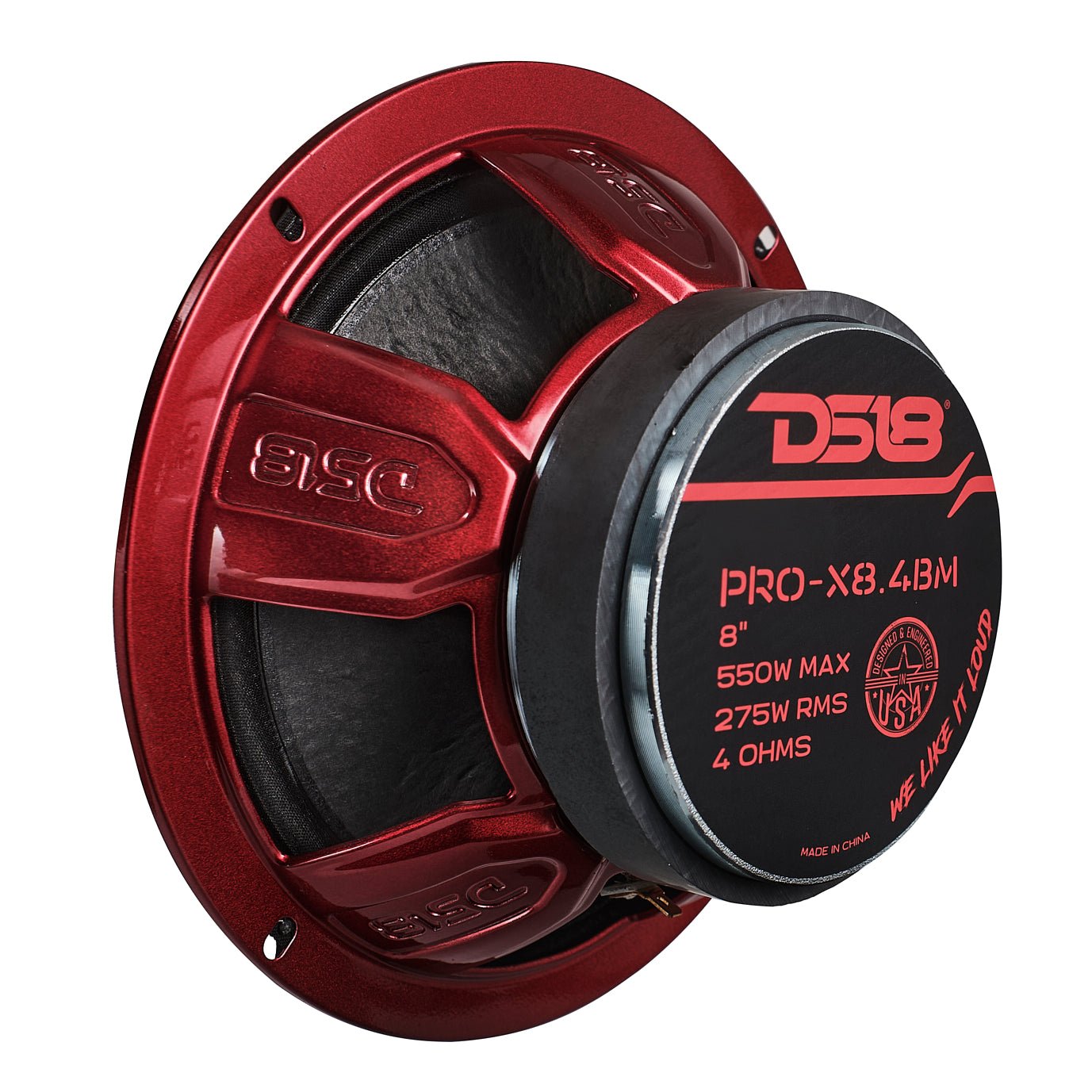 DS18 PRO-X8.4BM PRO-X 8" Mid-Range Loudspeaker with Bullet | 275W RMS 4-Ohm