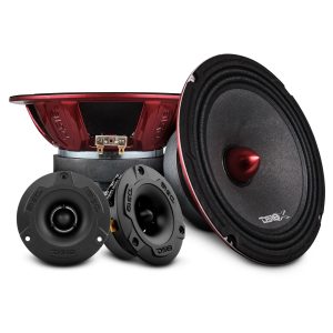 DS18 PRO-X8.4BMPK Pro Audio Loudspeakers & Tweeters Package - Pair PRO-X8.4BM + Pair of PRO-TW1X/BK