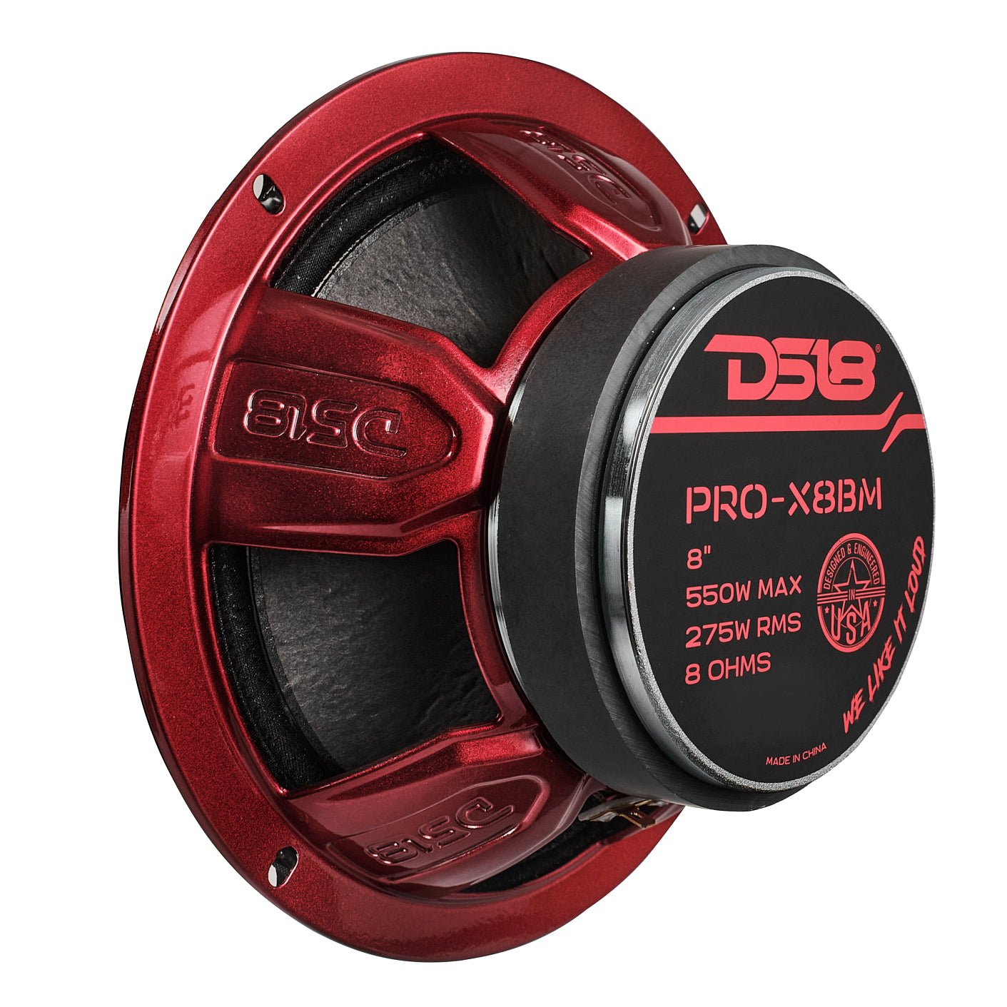 DS18 PRO-X8BM PRO-X 8" Mid-Range Bullet Loudspeaker | 275W RMS 8-Ohm