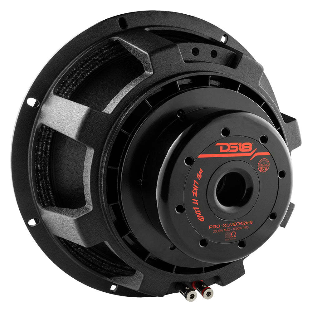 DS18 PRO-XLNEO12MB PRO 12" Neodymium Mid-Bass Loudspeaker 1000 Watts Rms 8-Ohm