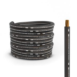 DS18 PW-1/0GA-50BK 1/0-GA CCA Ground, Power Cable, 50 Feet – Black