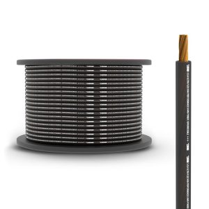DS18 PW-8GA-250BK 8-GA CCA Ground, Power Cable, 250 Feet – Black