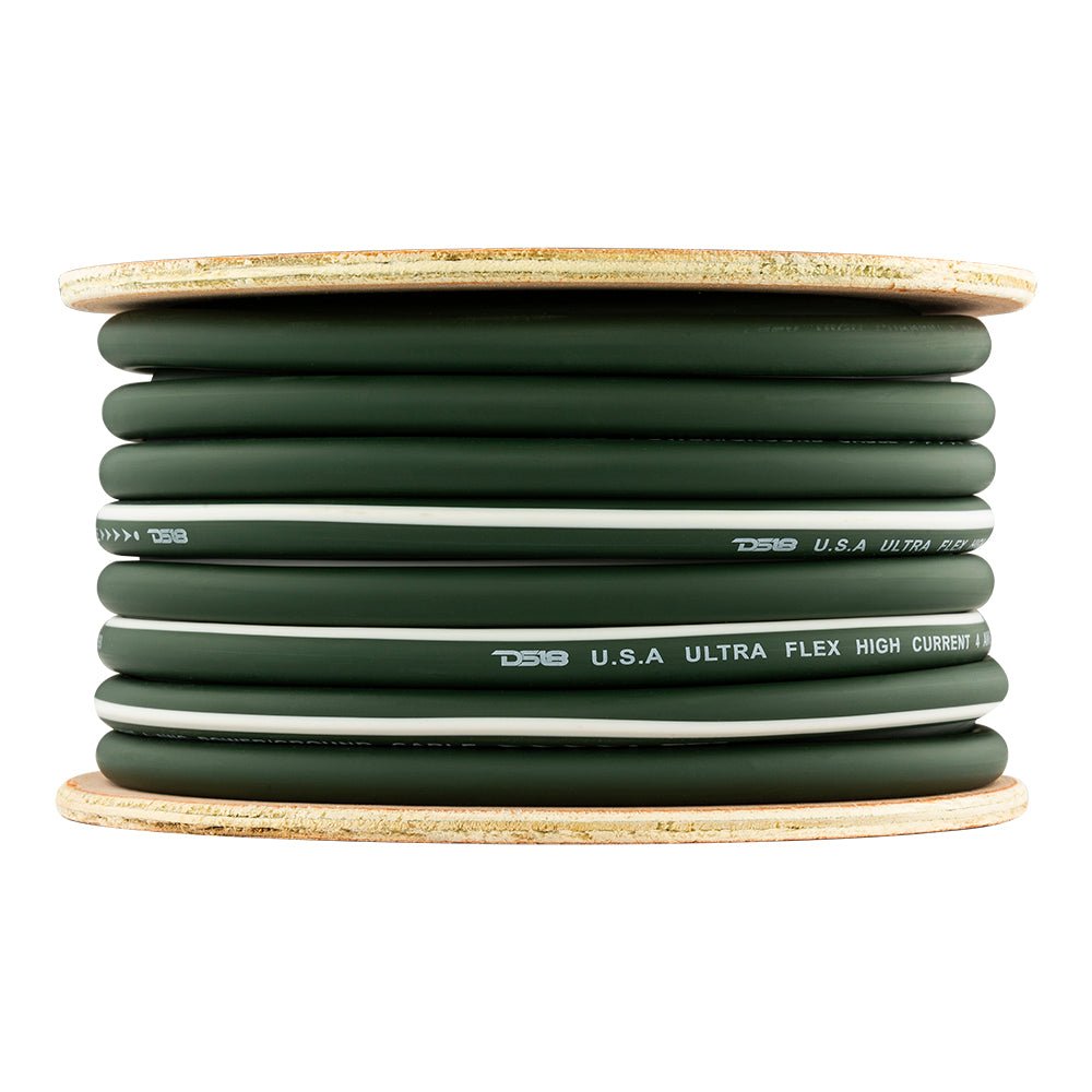 DS18 PW-OFC4GA-50CMGR 4-GA 100% OFC Ground, Power Cable, 50 Feet -Camo Green
