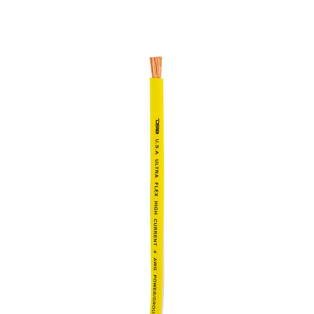 DS18 PW-OFC4GA-50YL 4-GA 100% OFC Ground, Power Cable, 50 Feet -Yellow