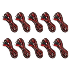 DS18 RCA-12FT.10PK 12 ft Ultra Flex 100% OFC RCA Cable Wire – 10-Pack