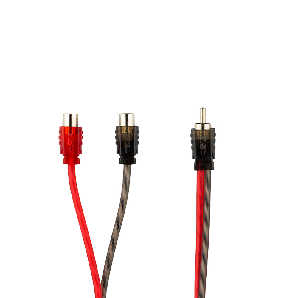 DS18 RCA-1M2F.10PK Level 1 RCA 100% Copper OFC Y Connector – 1 Male / 2 Female - 10-Pack
