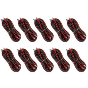 DS18 RCA-20FT.10PK 20 ft Ultra Flex 100% OFC RCA Cable Wire – 10-Pack