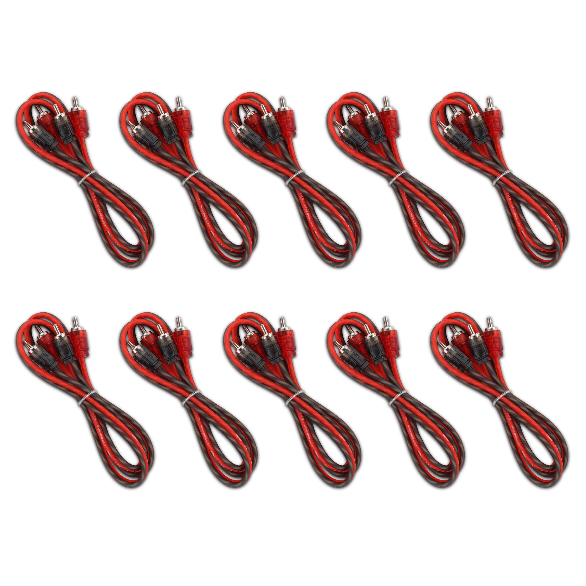DS18 RCA-3FT.10PK 3 ft Ultra Flex 100% OFC RCA Cable Wire – 10-Pack