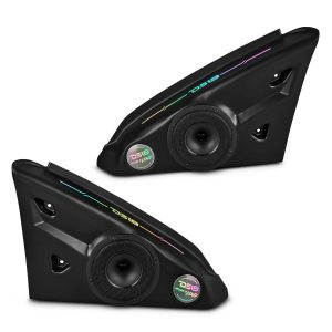 DS18 SLG-AR6LDV2 Polaris Slingshot Inside Armrest Speaker Panels Loaded | 2 x PRO-HY6.4MSL and Digital LED Lights | 2015 - Current