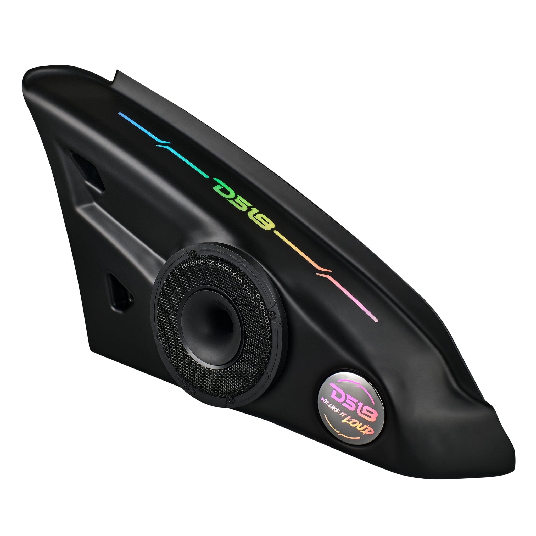 DS18 SLG-AR6LDV2 Polaris Slingshot Inside Armrest Speaker Panels Loaded | 2 x PRO-HY6.4MSL and Digital LED Lights | 2015 - Current