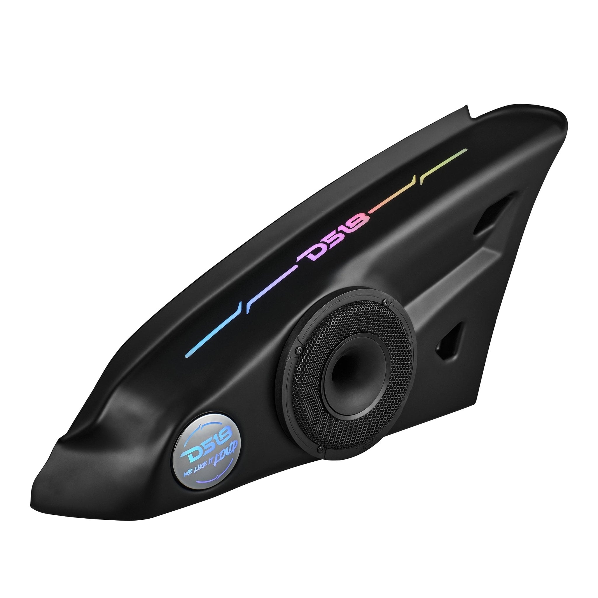 DS18 SLG-AR6LDV2 Polaris Slingshot Inside Armrest Speaker Panels Loaded | 2 x PRO-HY6.4MSL and Digital LED Lights | 2015 - Current